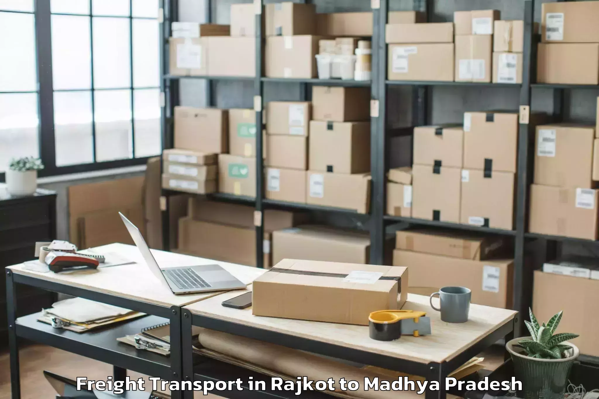 Affordable Rajkot to Pali Birsinghpur Freight Transport